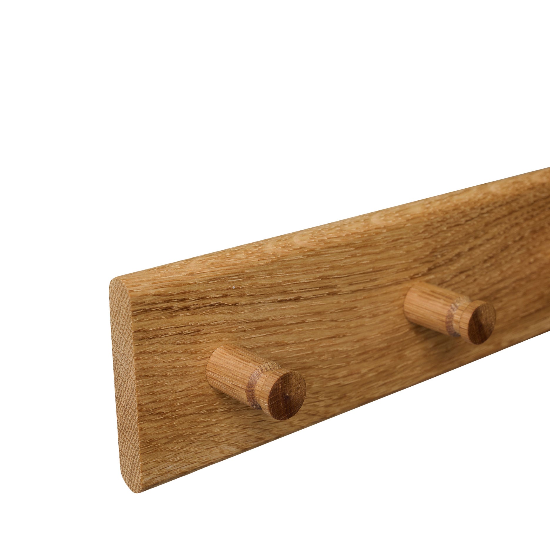 Wood II knagrække i FSC certificeret egetræ, L60 cm